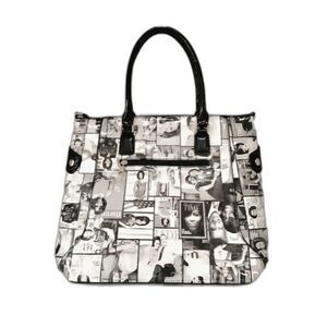 Michelle Obama 2007 Glossy Black & White Magazine Cover Print Tote Shoulder Bag